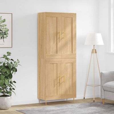 vidaXL Vysoká skrinka dub sonoma 69,5x34x180 cm spracované drevo
