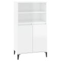vidaXL Vysoká skrinka vysoký lesk biela 60x36x110 cm spracované drevo
