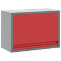 vidaXL Skrinka na náradie s úložiskom Červená a šedá 50 x 25 x 35 cm