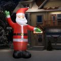 vidaXL Nafukovací Santa Claus s LED diódami vianočná dekorácia IP44 4,5 m