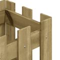 vidaXL Záhradný kvetináč s dizajnom plotu 30x30x30 cm impregn.borovica
