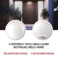 LED prisadené svietidlo ZURI, kruhové čierna/biela 14W teplá b.