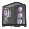Počítačová skriňa Darflash FT418 PRO + 7 ventilátorov aRGB (čierna)