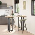 vidaXL Nohy barového stola v tvare T, 2 ks, antracitové, 40x35x(100-101) cm, oceľ