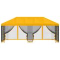 vidaXL Altánok so stenami 6 x 3 m Žltá Polyester a oceľ 190 gsm