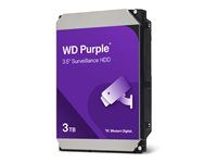 WD Purple - Pevný disk - Dohľad - 3 TB - interný - 3.5" - SATA 6Gb/s - vyrovnávacia pamäť: 128 MB