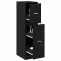 vidaXL Lekárenský kabinet Čierny dub 30 x 41 x 118 cm Kompozitné drevo