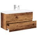 vidaXL skrinka pod umývadlo so vstavaným umývadlom Old Wood