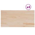 vidaXL Stolové dosky 4 ks 100x50x1,7 cm obdĺžnikové masívna borovica