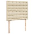 vidaXL Boxspring posteľ s matracom krémová 120x190 cm látka
