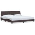 vidaXL Rám postele bez matraca Hanko tmavohnedá 200x200 cm látka