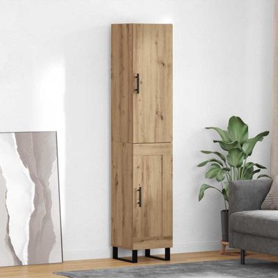 vidaXL Highboard Remeselný dub 34,5 x 34 x 180 cm Kompozitné drevo