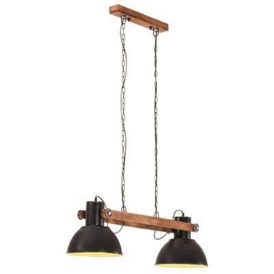 vidaXL Industriálna závesná lampa 25 W, čierna 109 cm E27