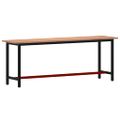 vidaXL Pracovný stôl 220x55x81,5 cm masívny buk a kov