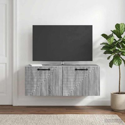 vidaXL Nástenná TV skrinka Nástenný Sivá sonoma 78,5 x 31 x 30 cm