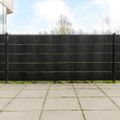 vidaXL Balkónové zásteny 10 ks čierne 255x19 cm polyratan