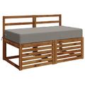 vidaXL Podložka na sedadlo SOEST 100% polyester Sivá 120 x 80 x 15 cm