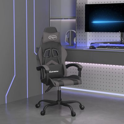vidaXL Herná stolička čierna a sivá umelá koža
