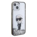 Karl Lagerfeld case for iPhone 15 6,1" KLHCP15SLKKNSK priehľadná hardcase Liquid Glitter Ikonik