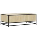 vidaXL Konferenčný stolík dub sonoma 100x57x35 cm kompozit.drevo a kov