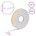 vidaXL Samolepiaca penová páska 4 ks Biela 20mm x 5m CR Pena