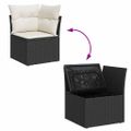 vidaXL Súprava záhradných pohoviek 13 ks Čierna a krémová polyratan