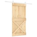 vidaXL Posuvné dvere 100 x 210 cm Prírodná a biela