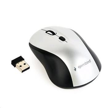 GEMBIRD Myš MUSW-4B-02-BS, červeno-strebrná, bezdrôtová, USB nano prijímač