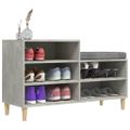 vidaXL Botník betónovo sivý 102x36x60 cm spracované drevo