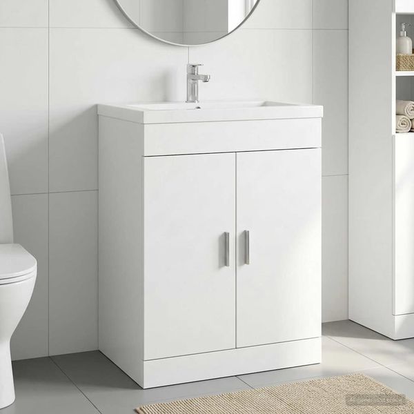 vidaXL Skriňa pod umývadlo do kúpeľne Biela 78,5 x 37,5 x 81 cm
