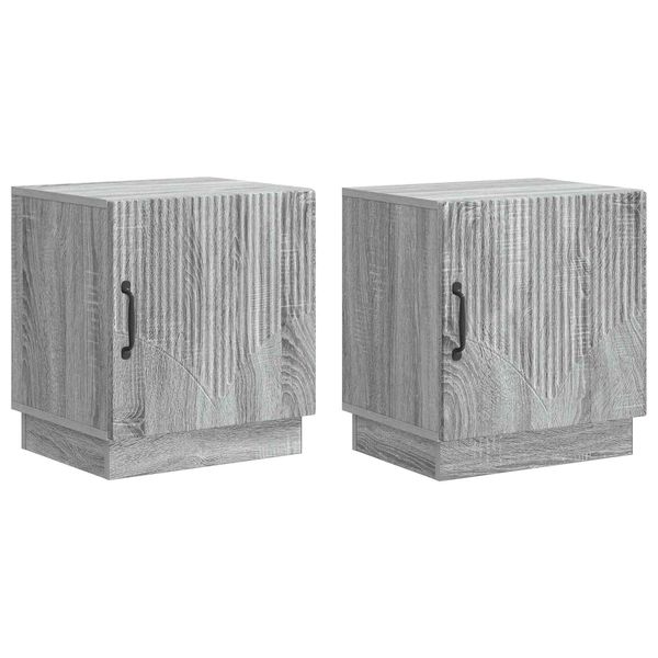 vidaXL Nočný stolík 2 pcs Sivý Sonoma 43 x 34,5 x 47 cm