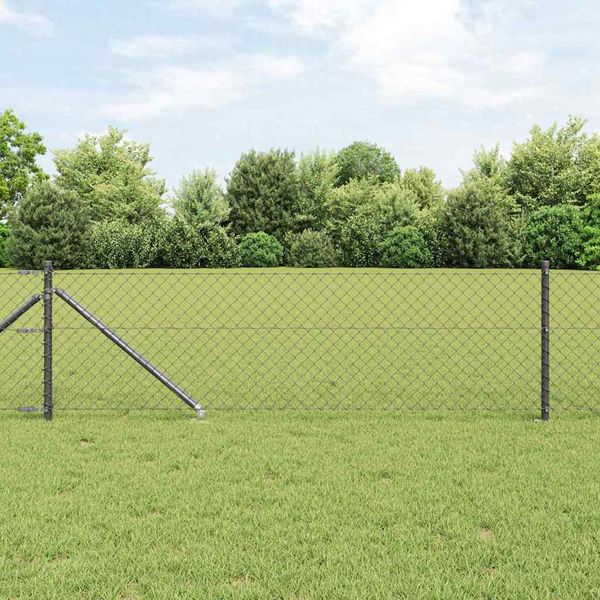 vidaXL Zváraný drôtový plot s hrotmi 10 x 0,8 m PVC potiahnutá oceľ
