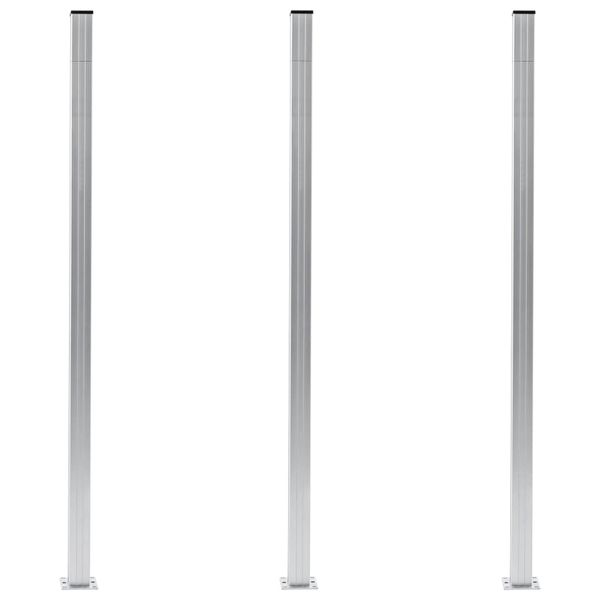 vidaXL Plotové stĺpiky 3 ks hliník 185 cm