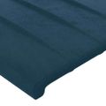 vidaXL Čelo postele so záhybmi tmavomodrá 147x16x118/128 cm zamat