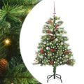 vidaXL Umelý vianočný stromček 150 LED Teplá biela PVC a kov Zelená