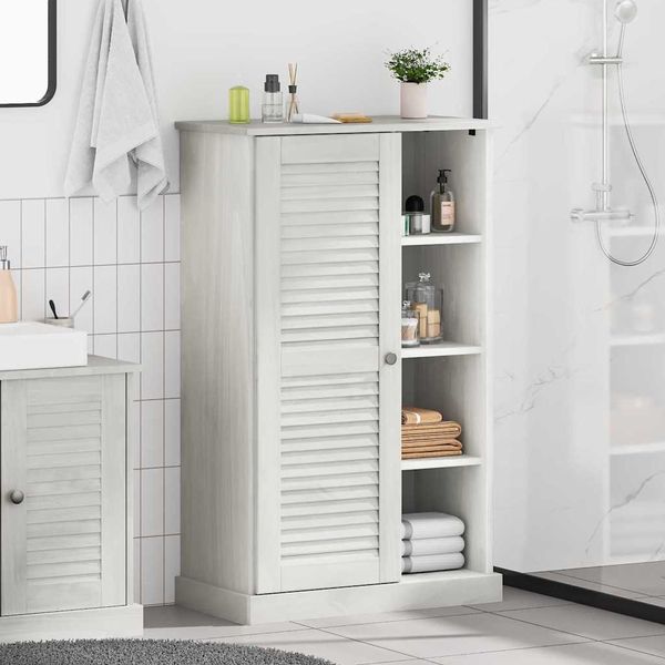vidaXL Kúpeľňová skriňa VIGO Biela a antik biela 68 x 34 x 110 cm