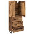 vidaXL Highboard 2 ks Staré drevo 69,5 x 34 x 180 cm