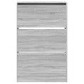 vidaXL Botník sivý dub sonoma 80x21x125,5 cm spracované drevo