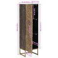 vidaXL Highboard Mosadzná 35 x 30 x 120 cm