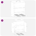 vidaXL Krmítko s pedálom pre kura Čierna 33 x 42 x 40 cm 10 kg