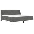 vidaXL Rám postele s matracom s matracmi Tmavo šedá 200 x 200 cm Zamat