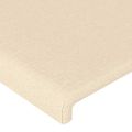 vidaXL Čelo postele so záhybmi krémové 93x16x118/128 cm látka