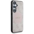 Guess HC MagSafe PU 4G Circle Classic Logo case for Samsung Galaxy S25 pink