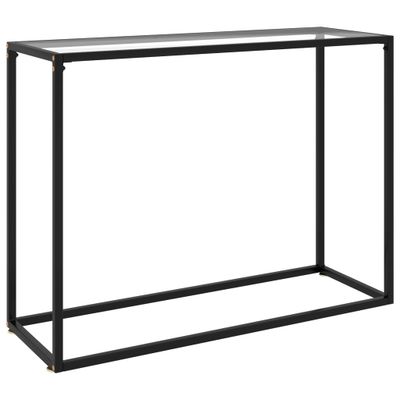vidaXL Konzolový stolík priehľadný 100x35x75 cm tvrdené sklo