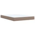 vidaXL Boxspring posteľ s matracom kapučínová 160x200 cm umelá koža
