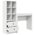 vidaXL Stôl Biela 125,5 x 40 x 127 cm 2 ks