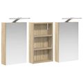 vidaXL Set kabinetov do kúpeľne 3 ks 90 x 10,5 x 50 cm