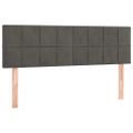 vidaXL Posteľný rám boxspring s matracom tmavosivý 140x190 cm zamat