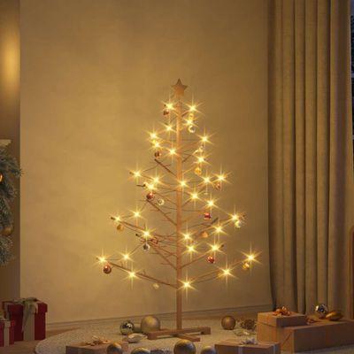 vidaXL Drevený vianočný stromček Hnedá 150 cm Masívne borovicové drevo