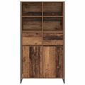vidaXL Servírovacia skriňa Staré drevo 81 x 36 x 150.5 cm